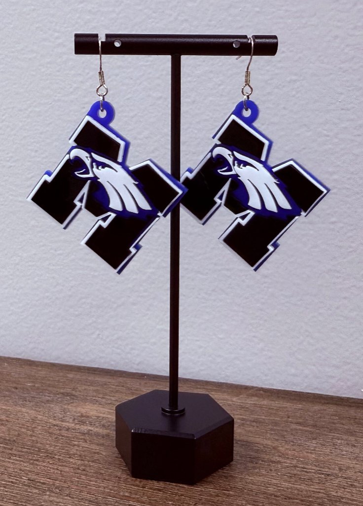Laser Cut Mascot Earrings