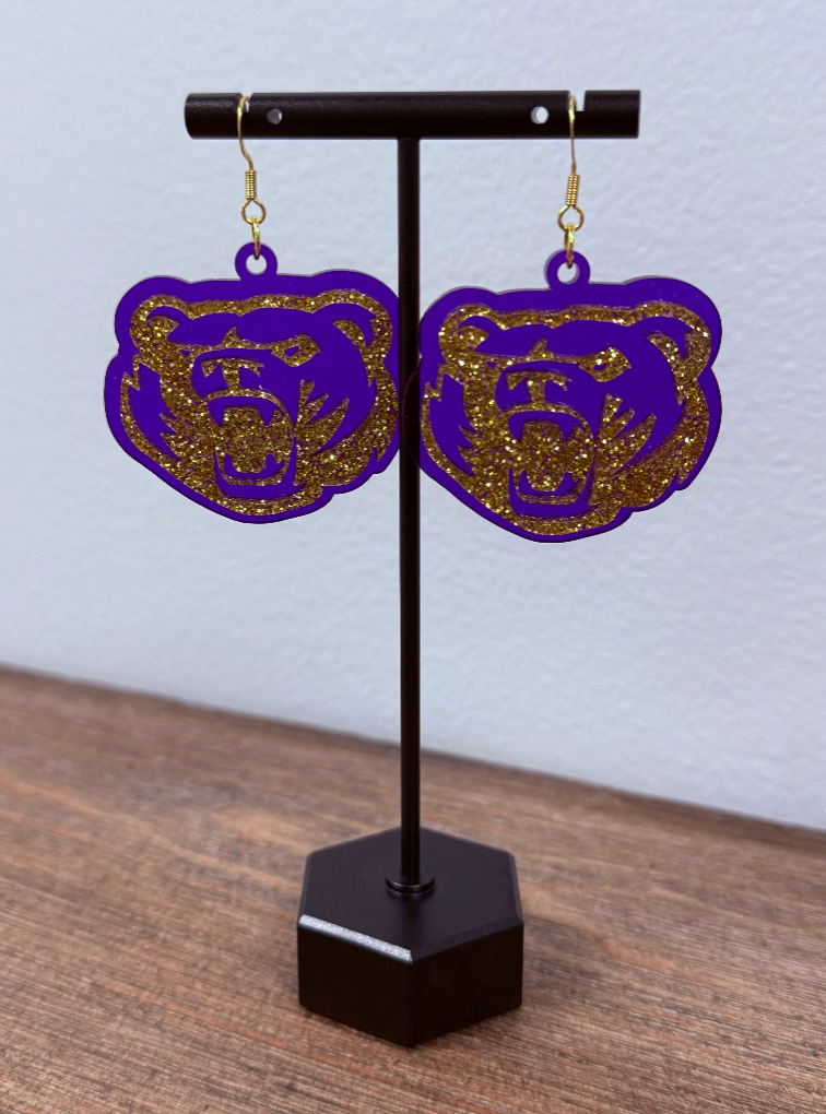 Laser Cut Mascot Earrings