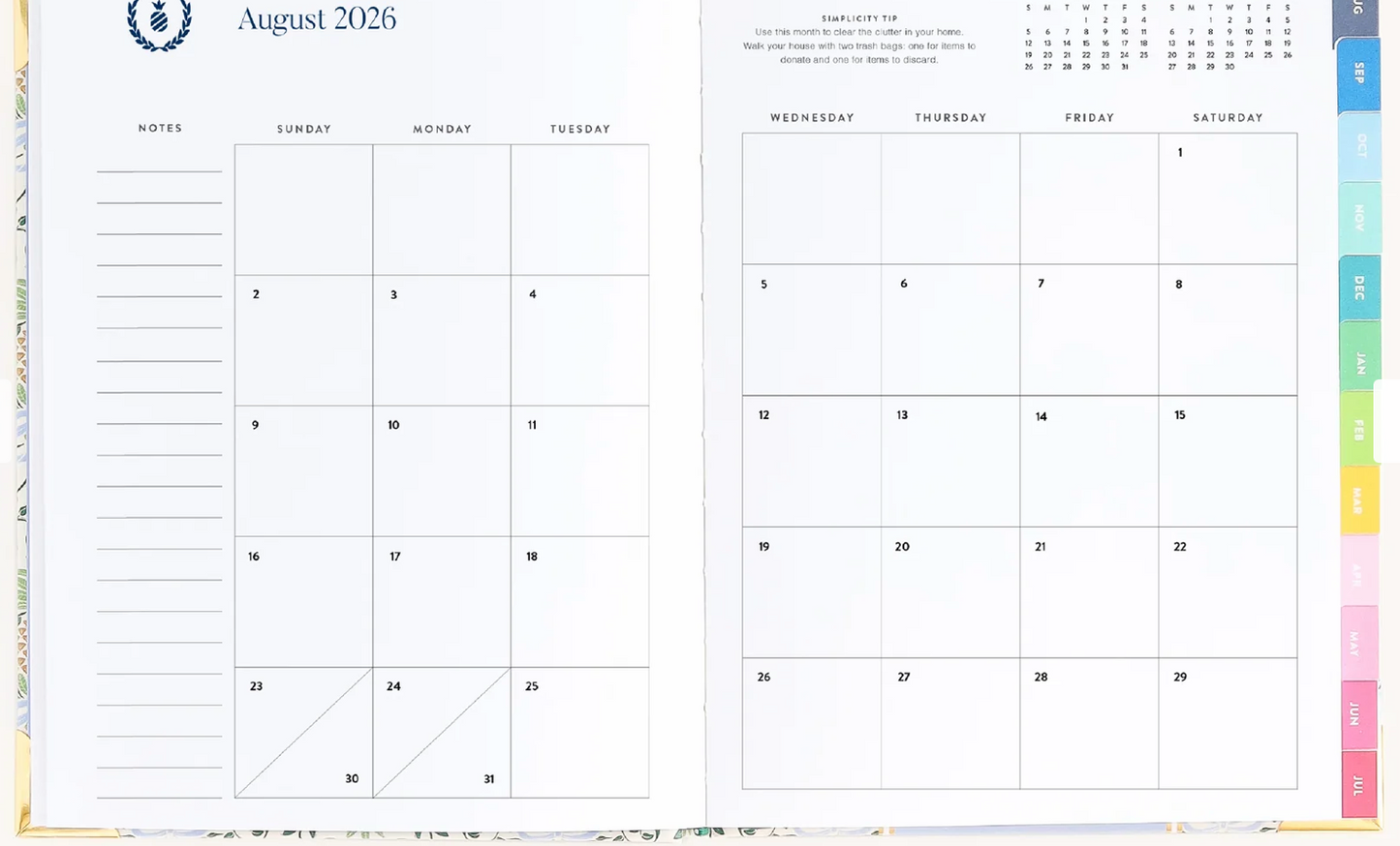2026-2027 Bookbound Weekly Simplified Planner - Pineapple Charm