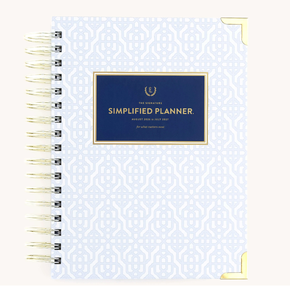 2026-2027 Spiral Daily Simplified Planner - Carolina Trellis