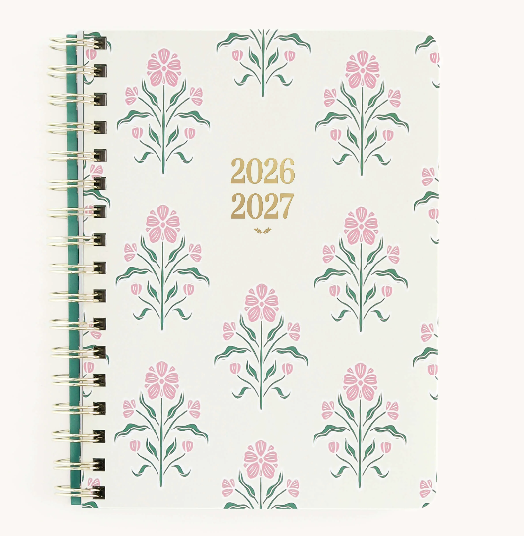 2026-2027 Small Softcover Weekly Simplified Planner - Blush Botanical