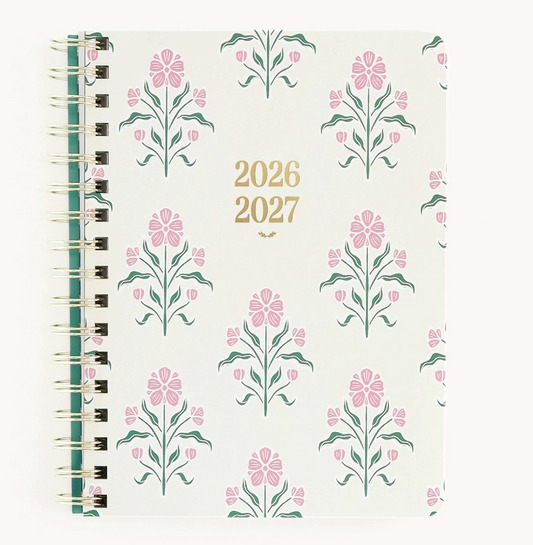 2026-2027 Small Softcover Weekly Simplified Planner - Blush Botanical