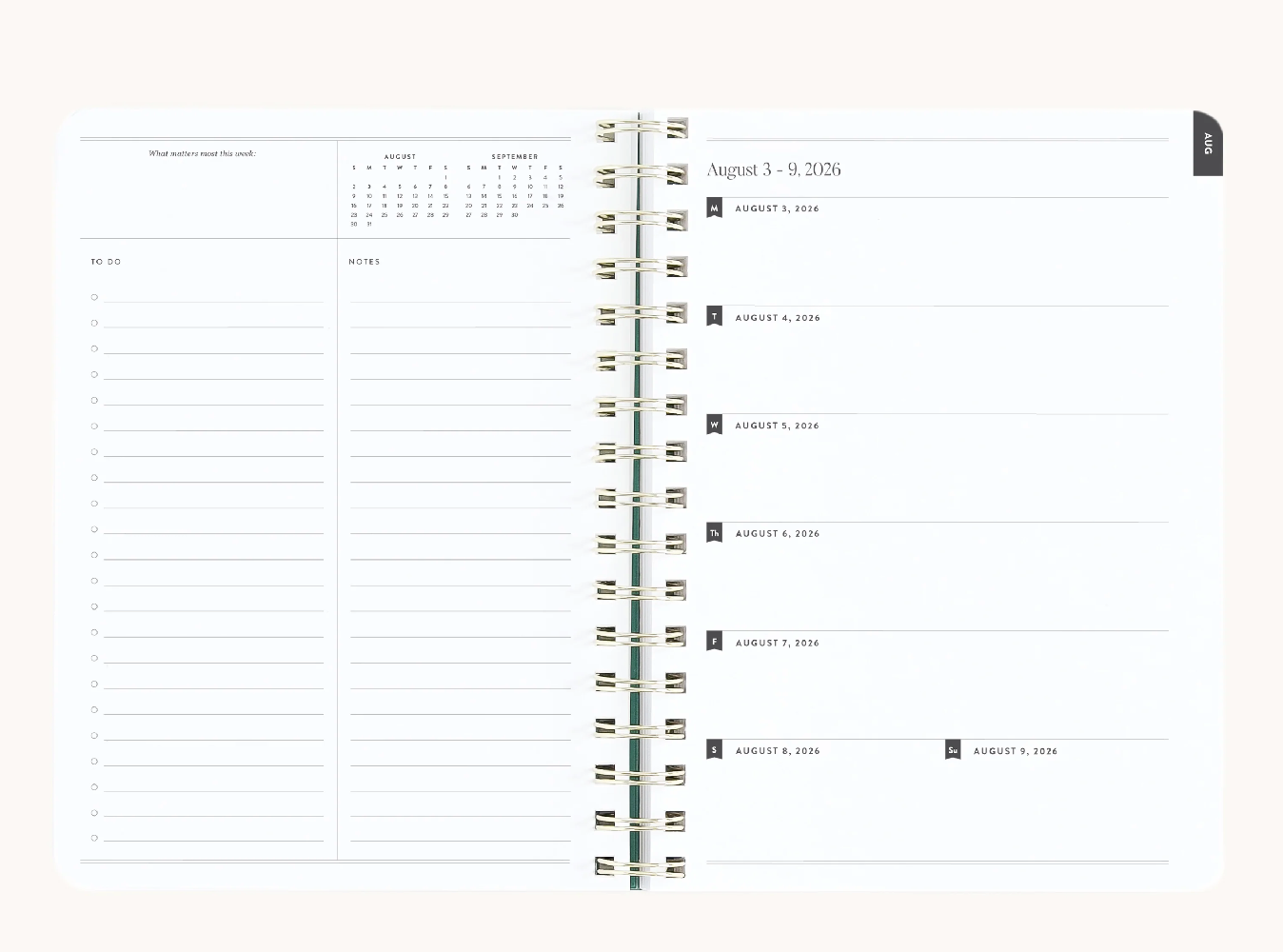 2026-2027 Small Softcover Weekly Simplified Planner - Blush Botanical