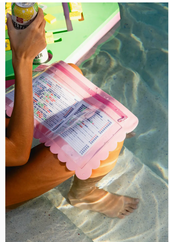 Splash Proof Mahjong Card Holder with Scallops