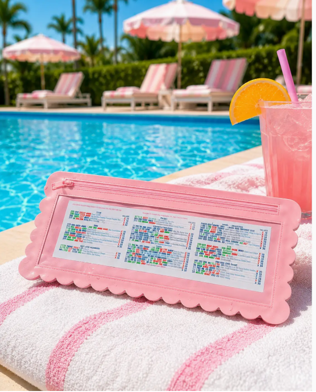 Splash Proof Mahjong Card Holder with Scallops