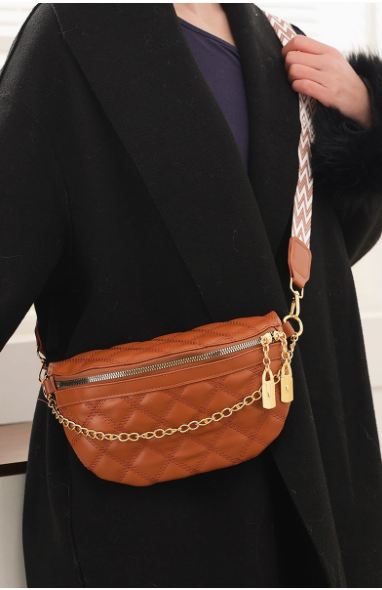 Quilted Vegan Leather Crossbody Bum Bag