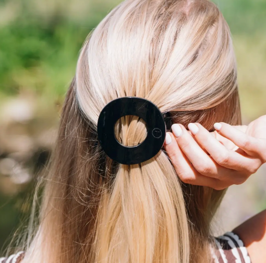 Medium Flat Circle Hair Clip by Teleties
