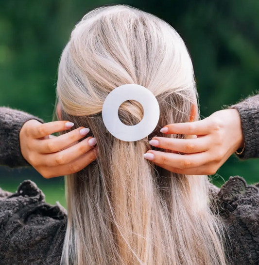 Small Flat Circle Hair Clip by Teleties