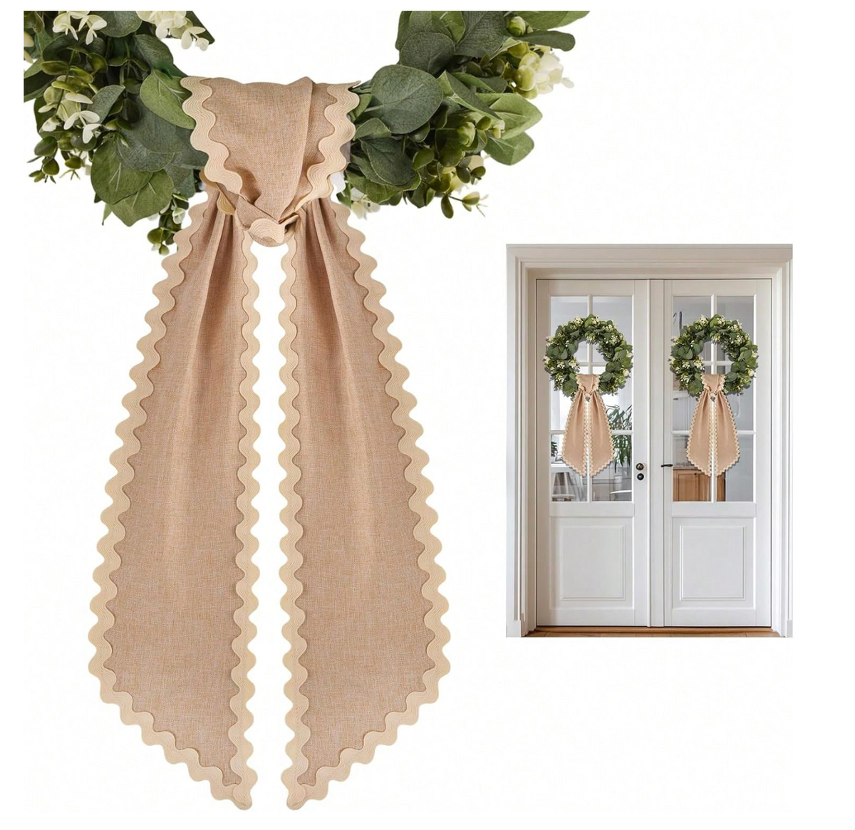 Scallop Wreath Sash