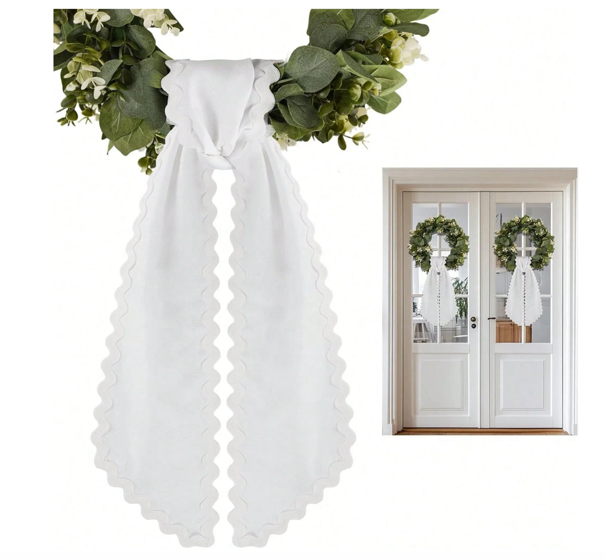 Scallop Wreath Sash