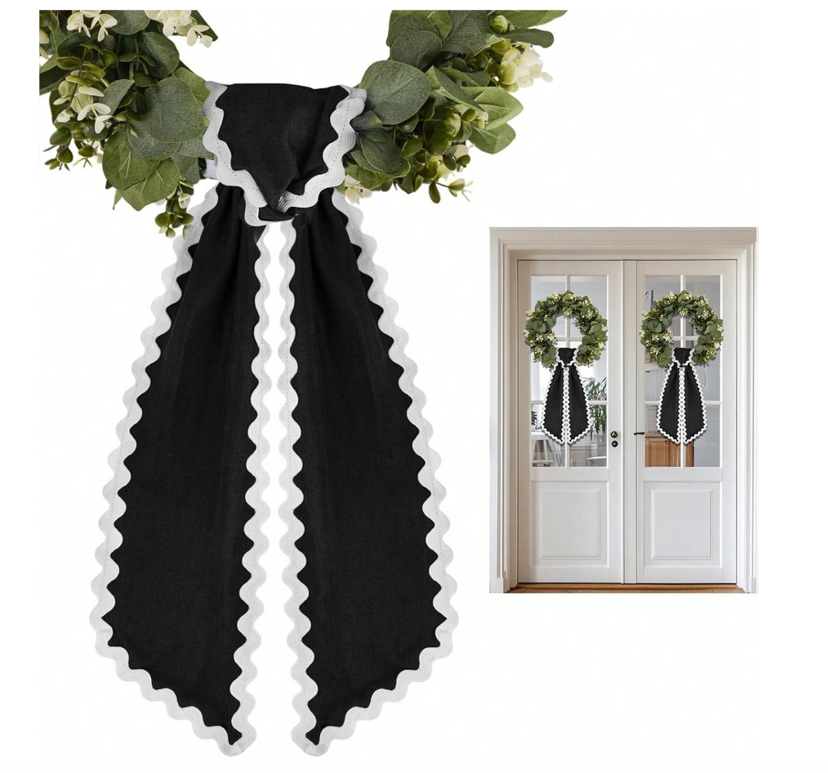 Scallop Wreath Sash