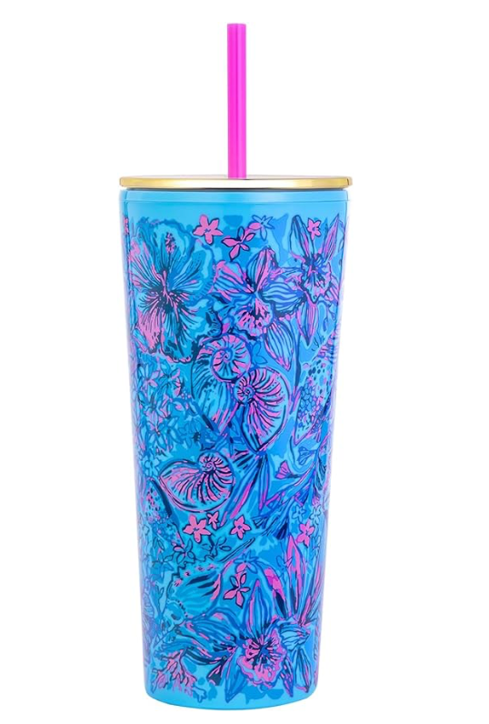 Lilly Pulitzer Tumbler with Straw