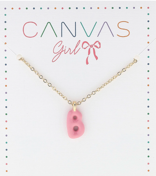 Viola Enamel Coated Letter Children's Necklace