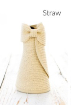 Foldable Wide Brim Bow Visor with Monogram