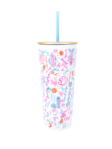 Lilly Pulitzer Tumbler with Straw