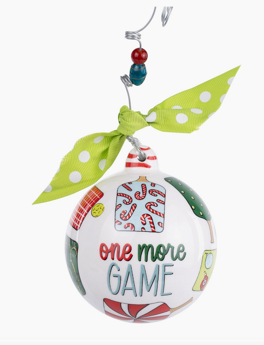 One More Game Pickleball Ornament