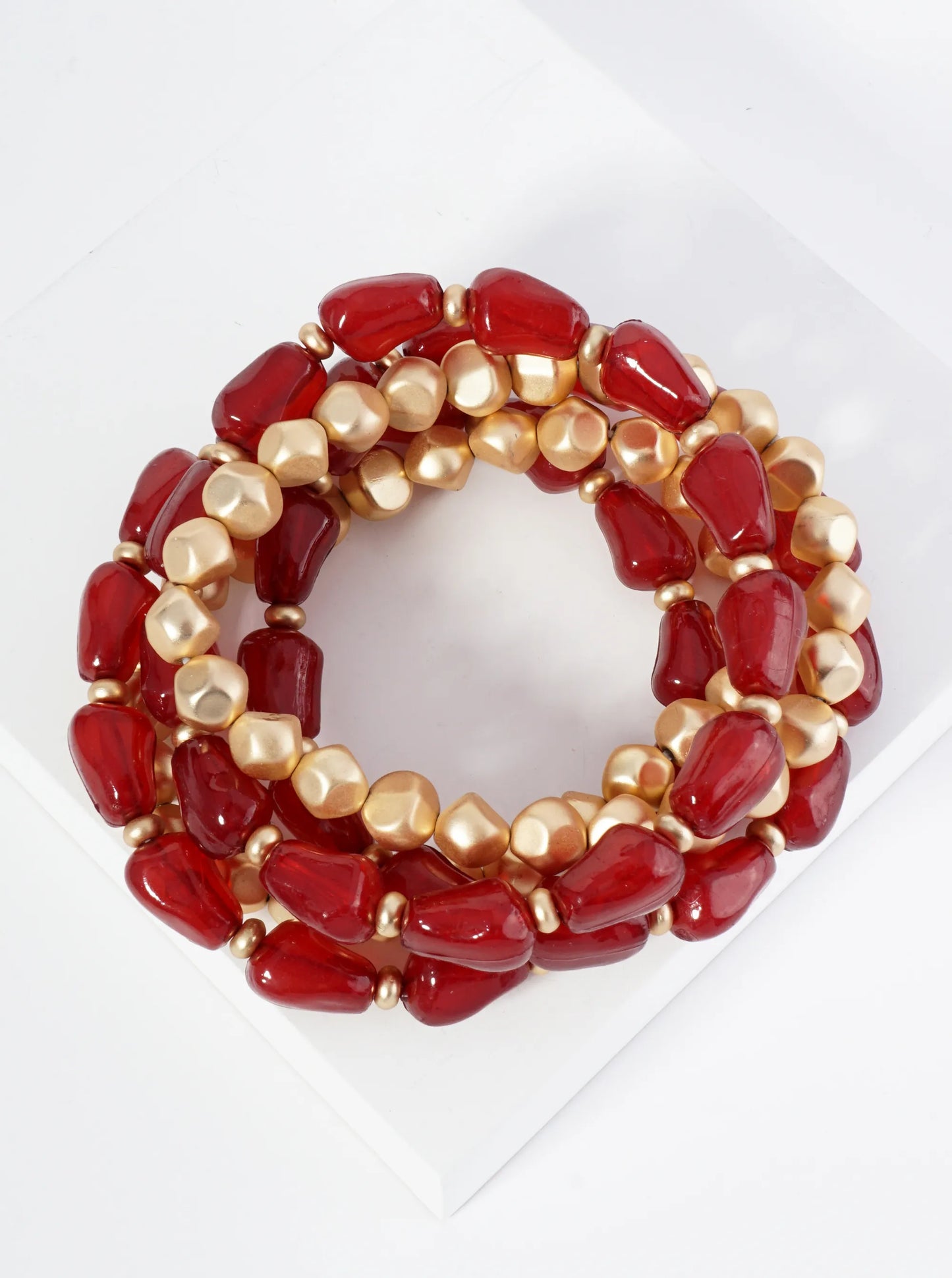 Organic Shape Beaded Bracelet Set