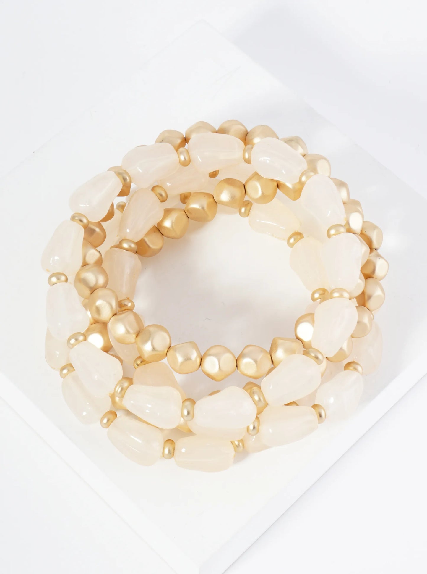 Organic Shape Beaded Bracelet Set