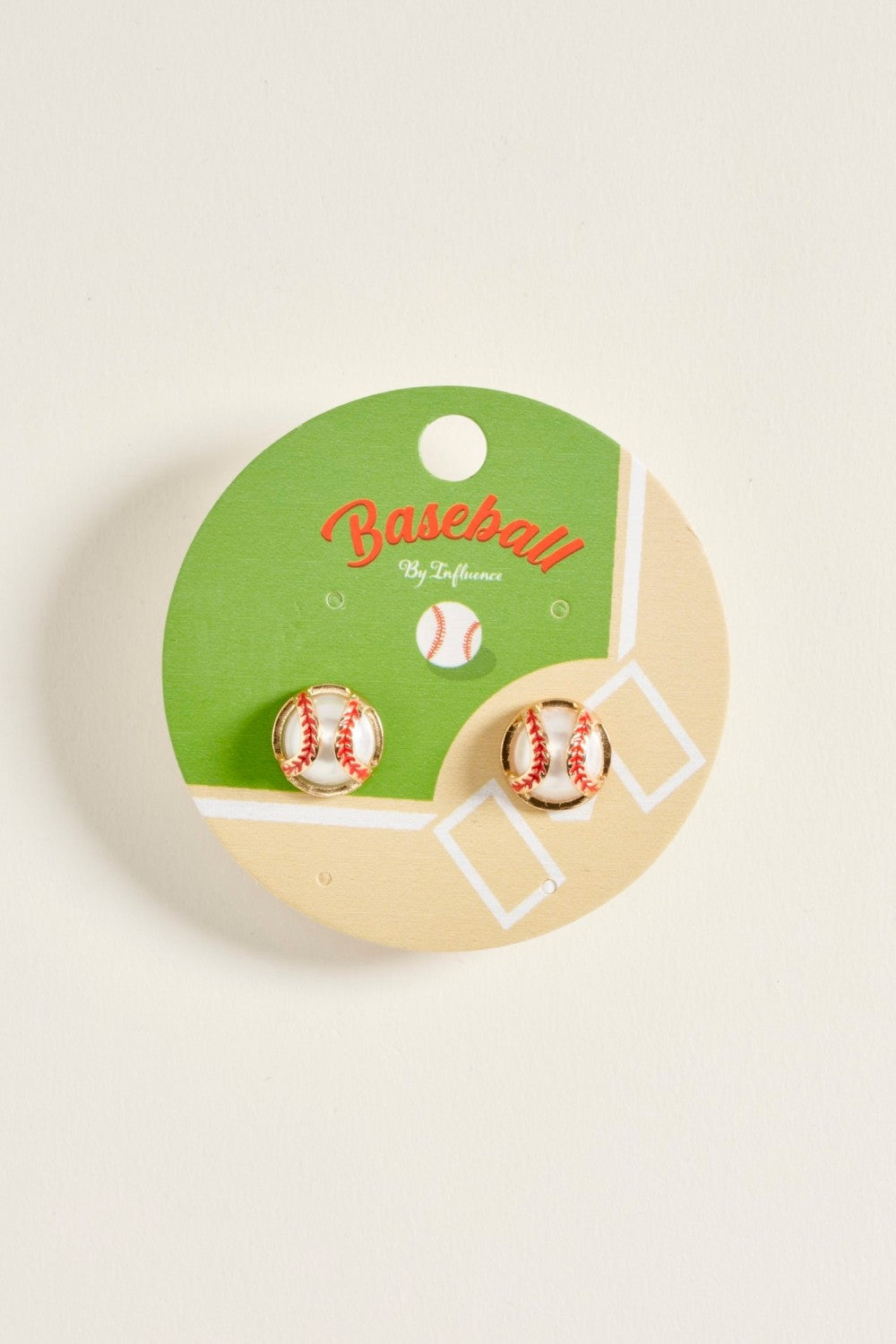 Baseball 3d Pearl Stud Earring