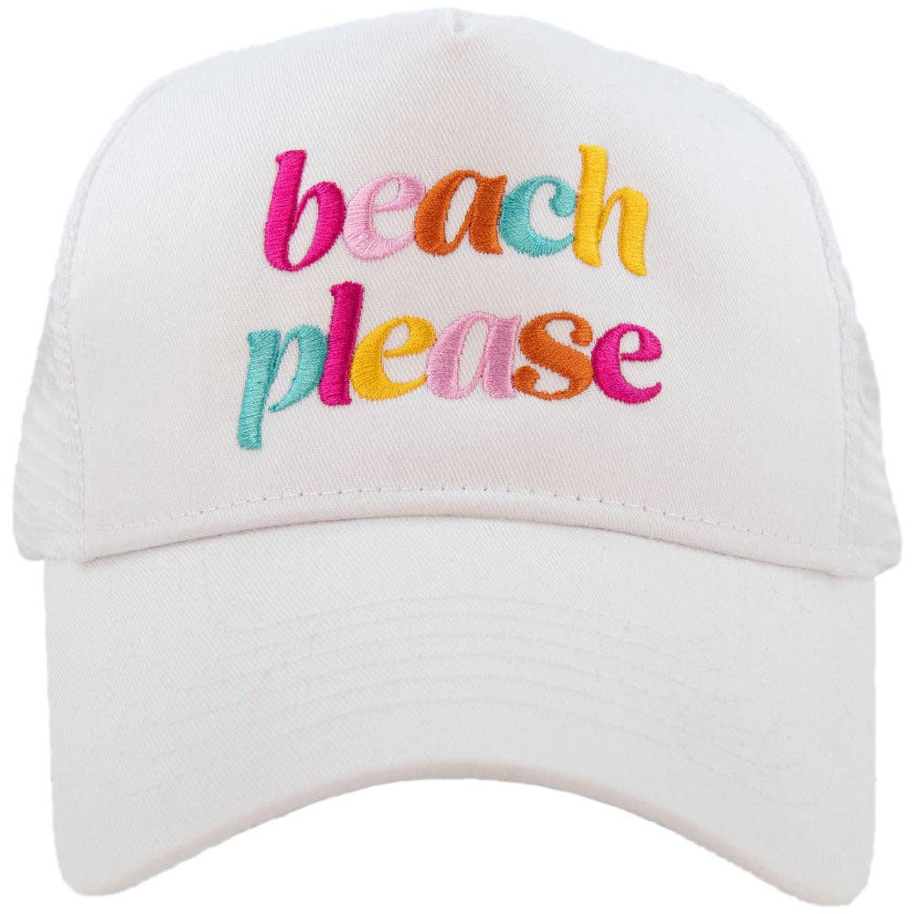 Beach Please Foam Trucker Hat