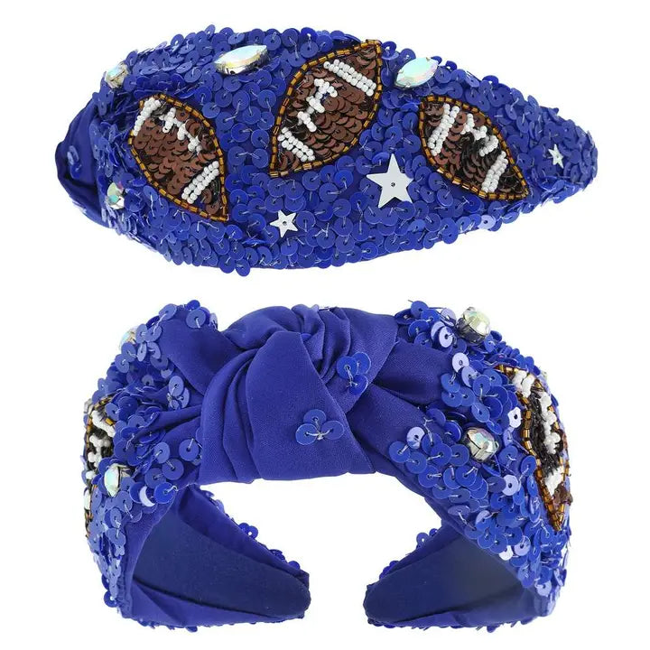 Sequin Football Headband