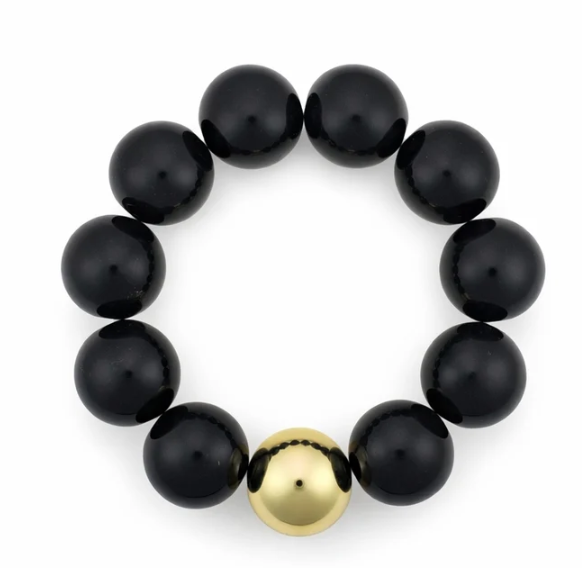 Chunky Gold Bead Accent Bracelet