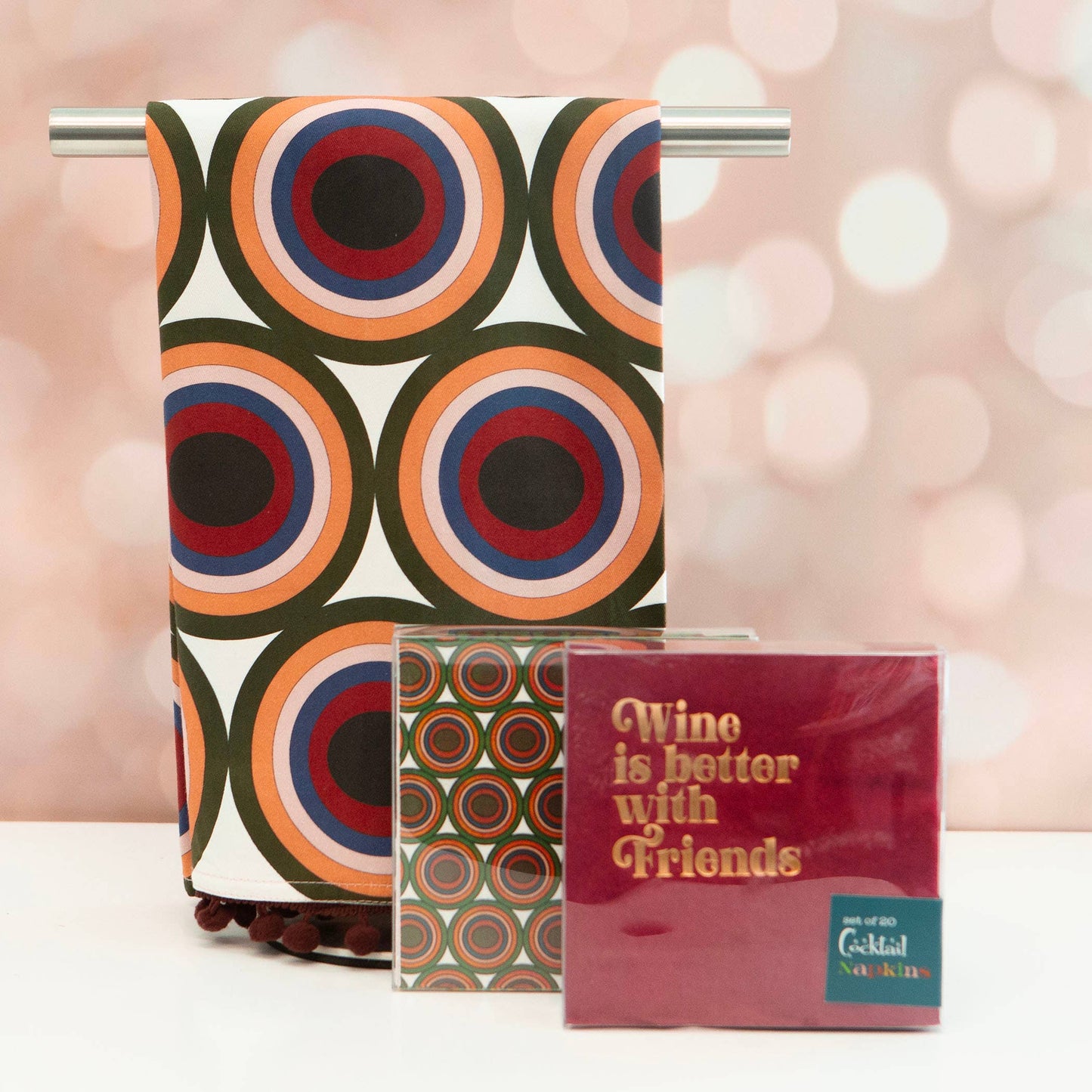 Wine is Better with Friends Gold Foil Cocktail Napkin