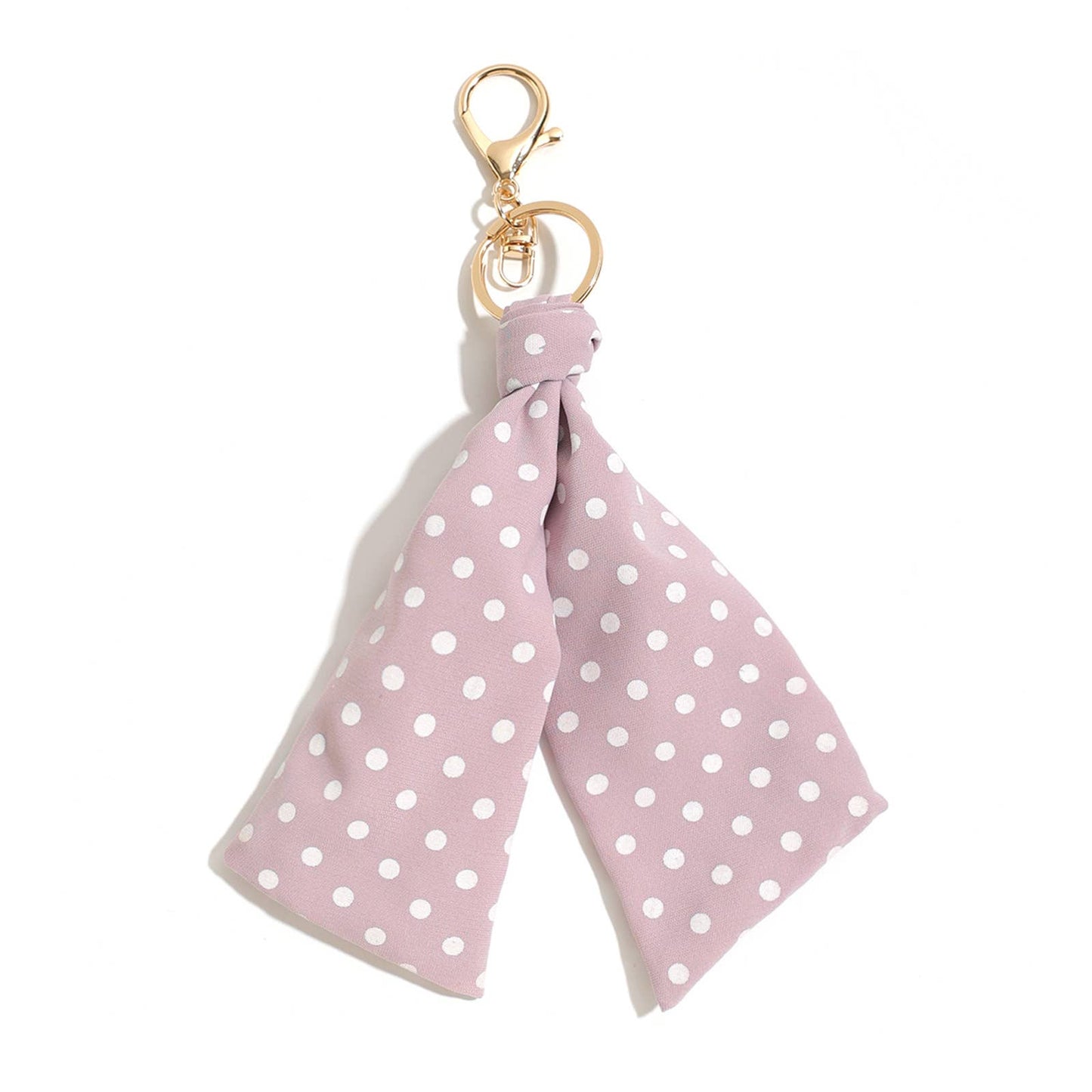 Polka Dot Bow Keychain Bag Charm