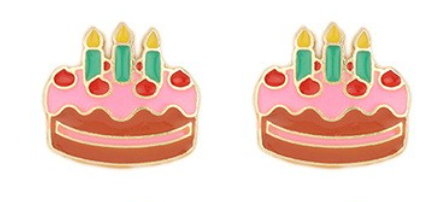 Acrylic Celebration Birthday Stud Earrings
