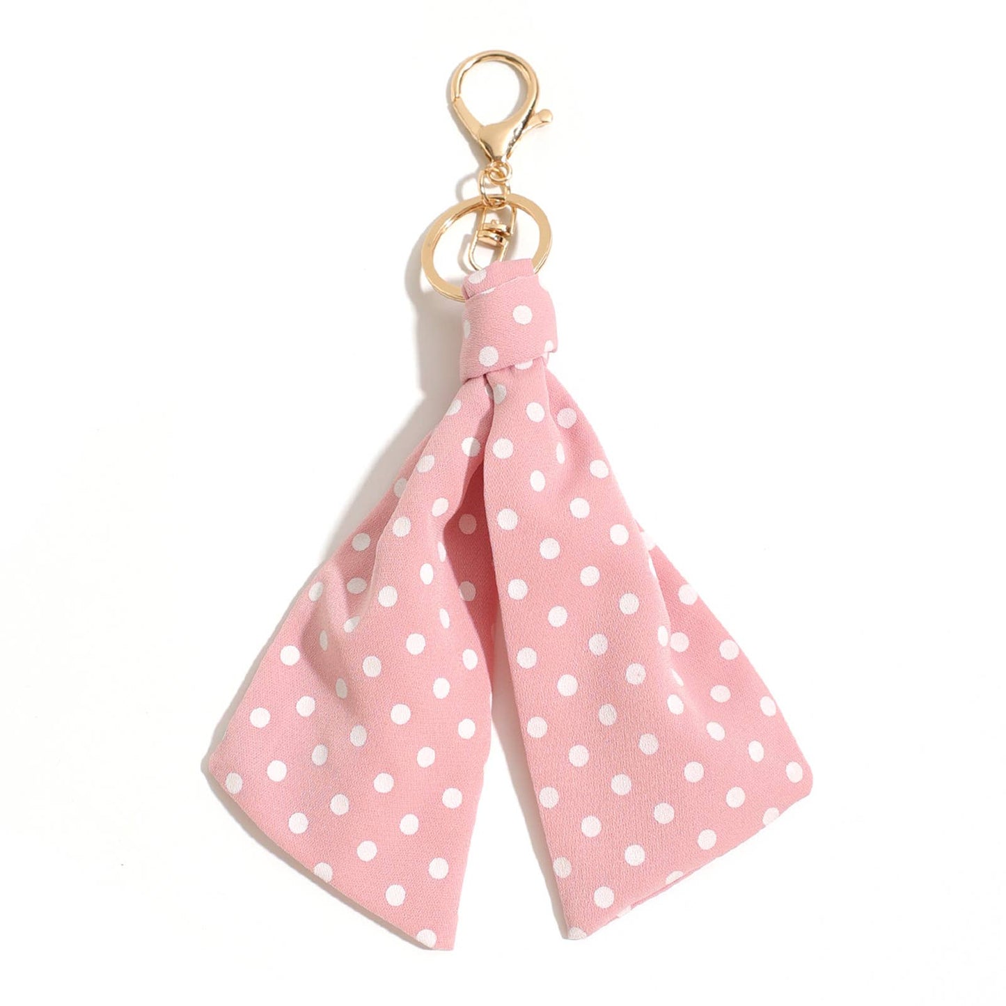 Polka Dot Bow Keychain Bag Charm