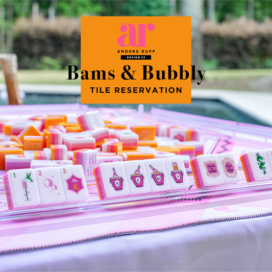 Bams & Bubbly Mahjong Tiles - Champagne