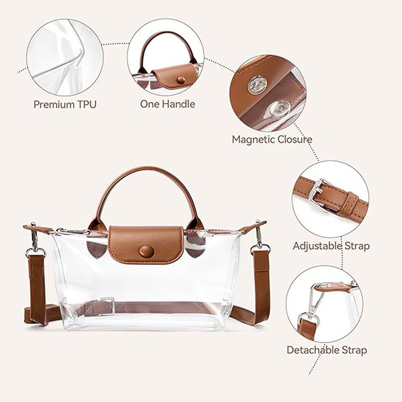 PVC Handbag Mini Clear Stadium Crossbody Bag