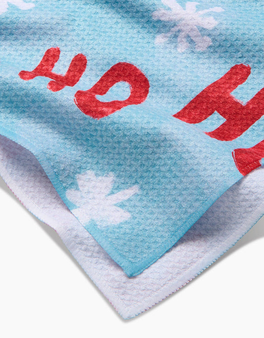 Merry Santa Claus Tea Towel by Geometry