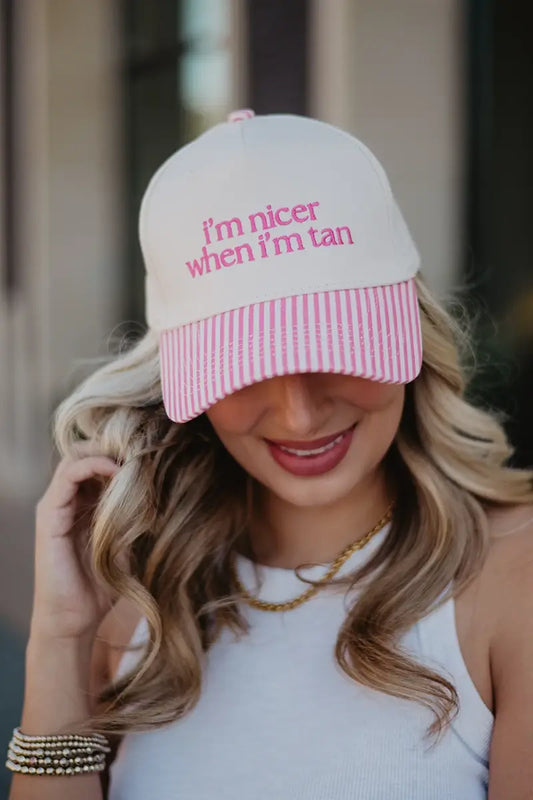 I'm Nicer When I'm Tan Two-Toned Vintage Hat