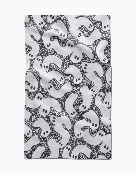 Swirling Ghosts Tea Towel by Geometry