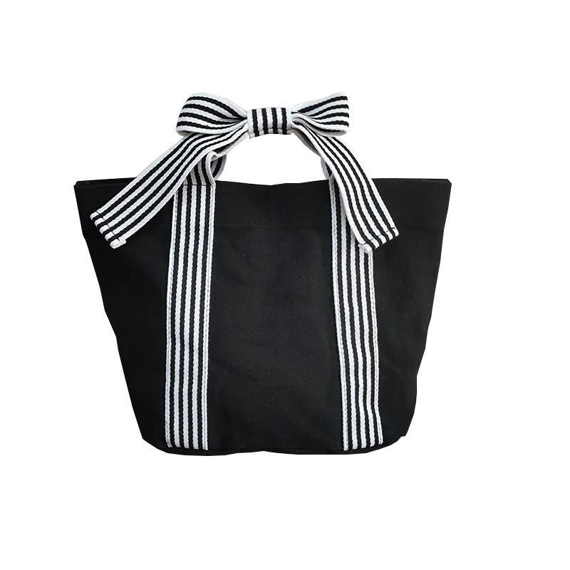 Canvas Tote Bag Beach Bow Handle with Personalization