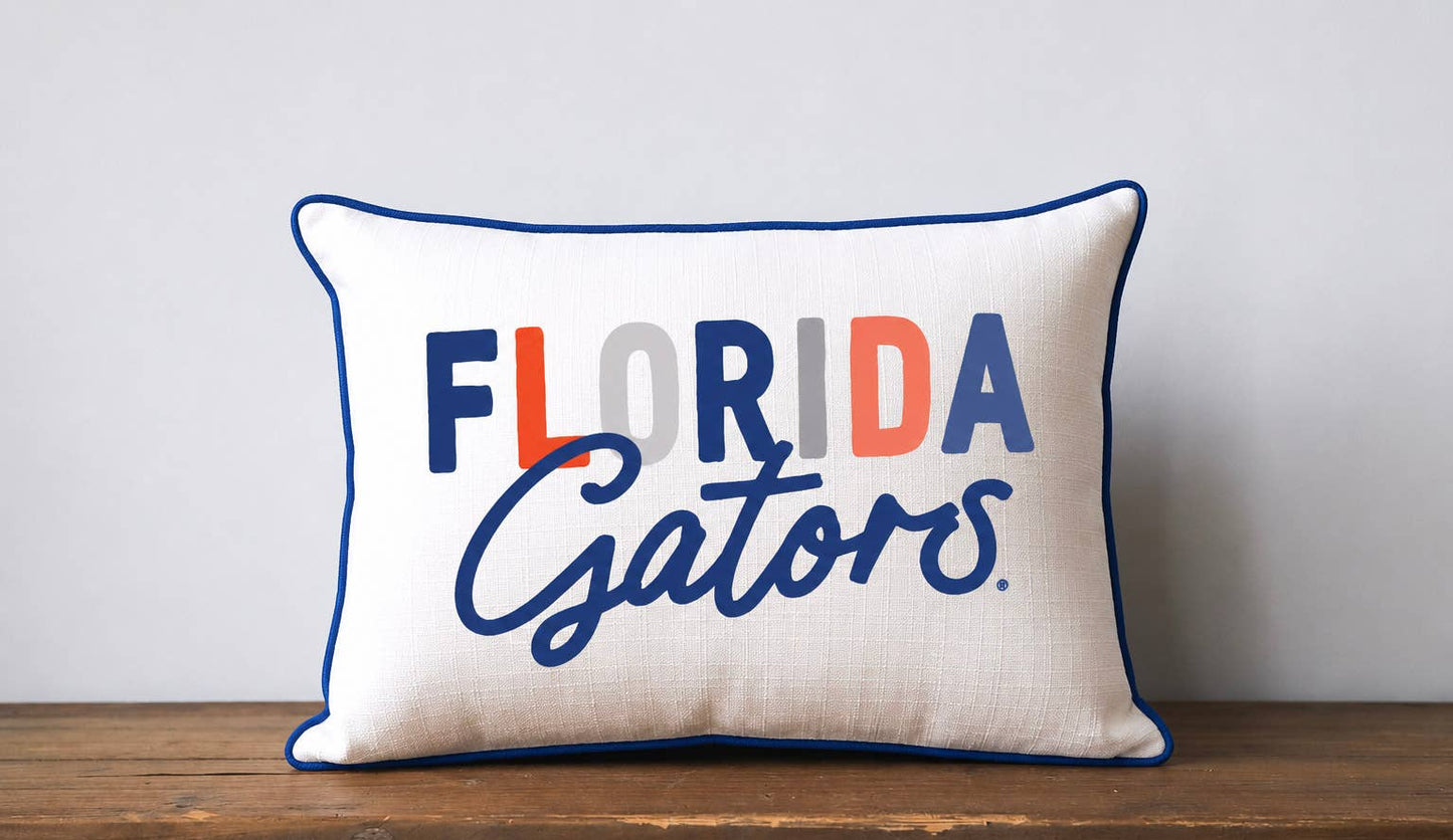 Collegiate Tones Florida Piped Pillow