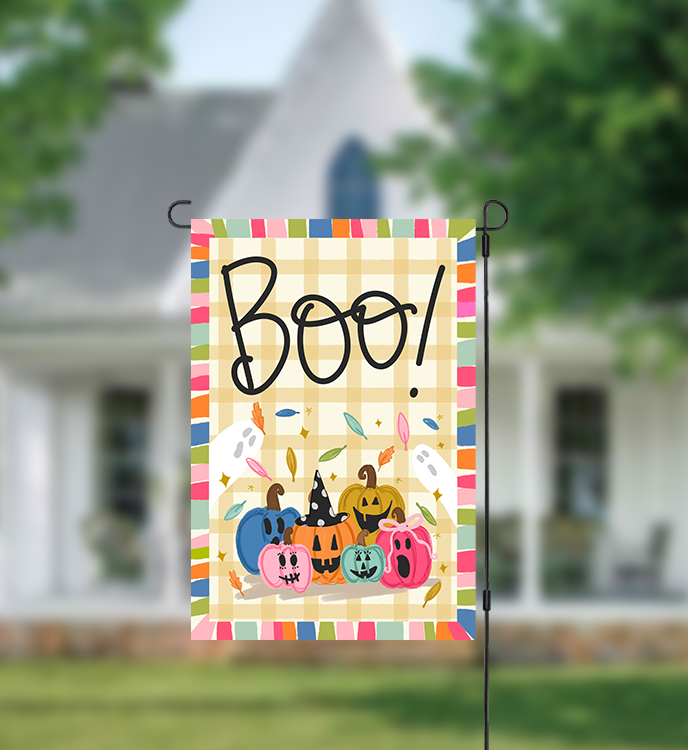 Boo! Jackolantern Garden Flag