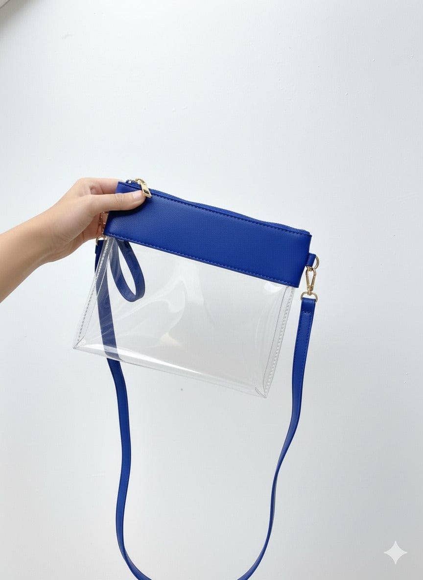 Game Day Clear Crossbody Bag/Clutch with Personalization