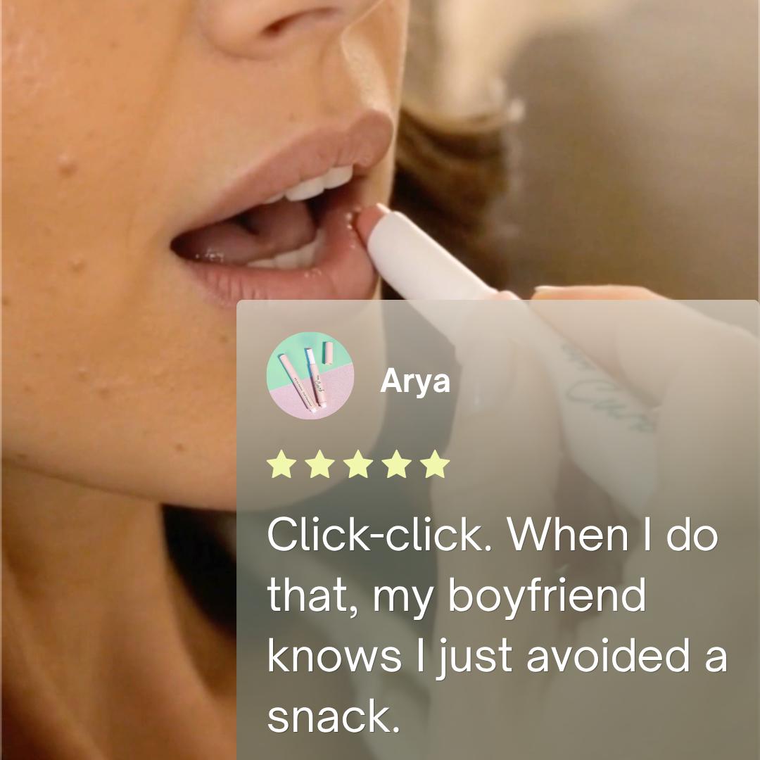 Snack attack tamer  |  Efpy Perk micro-dose lip balm