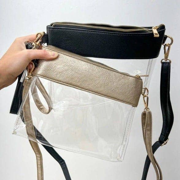 Game Day Clear Crossbody Bag/Clutch with Personalization