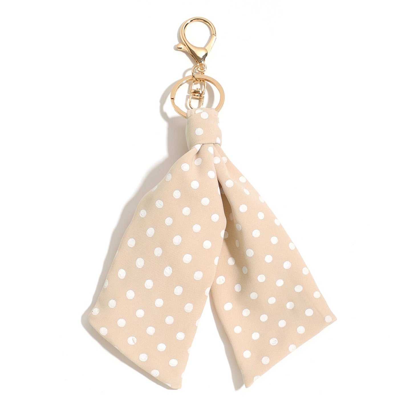 Polka Dot Bow Keychain Bag Charm