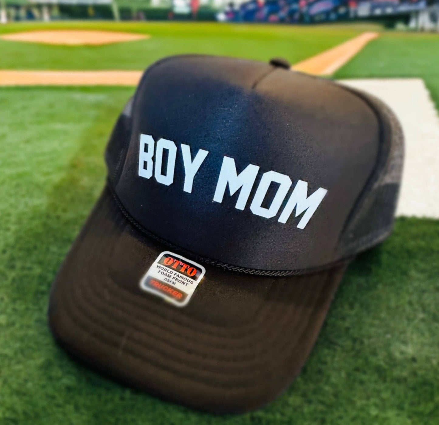 BOY MOM Black Trucker