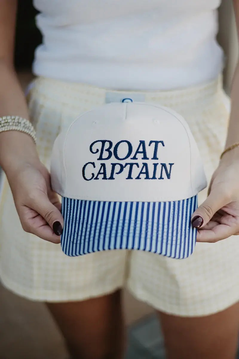 Boat Captain Two-Toned Retro Hat