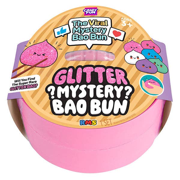 Glitter Mystery Bao Bun 4" Dumpling Squishy Fidget Toy