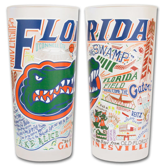 University Frosted Drinking Glass Set of 2
