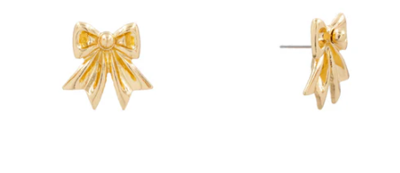Metal Bow Stud Earring