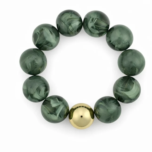 Chunky Gold Bead Accent Bracelet