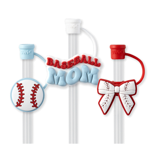 Baseball Straw Topper Set