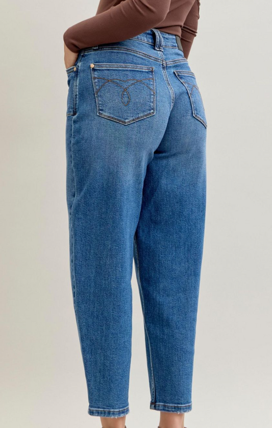 High Waist Soft Barrel Pocket Denim